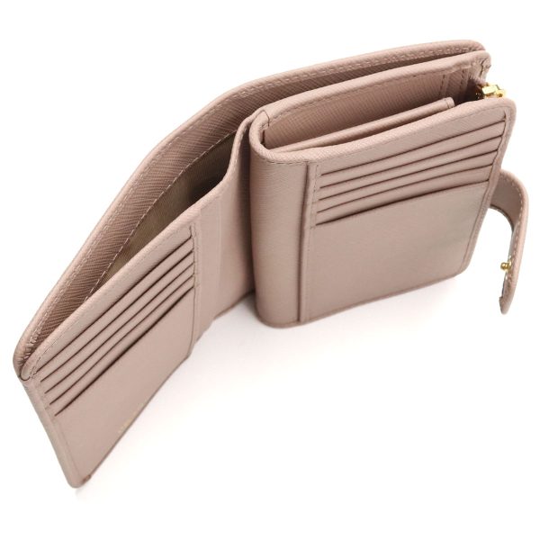 5 Prada Wallet Bifold Wallet Compact Wallet Cipria Beige