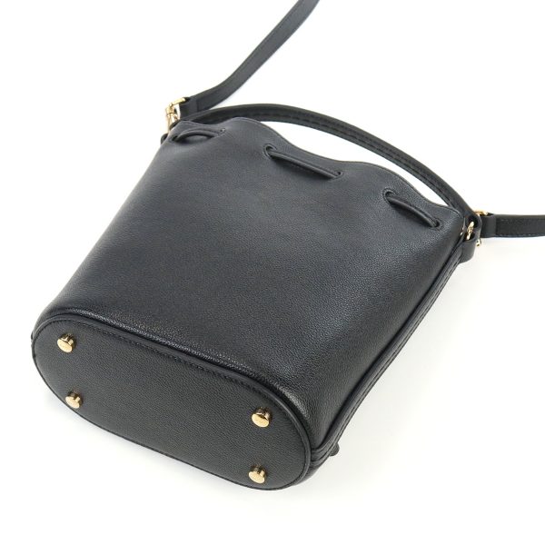 5 Tods Crossbody Shoulder Bag Bucket Bag Black