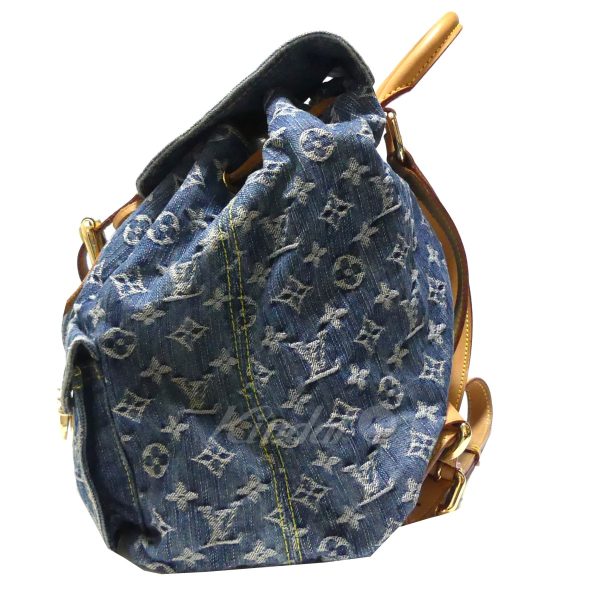 5 Louis Vuitton Monogram Denim GM Rucksack Backpack Blue