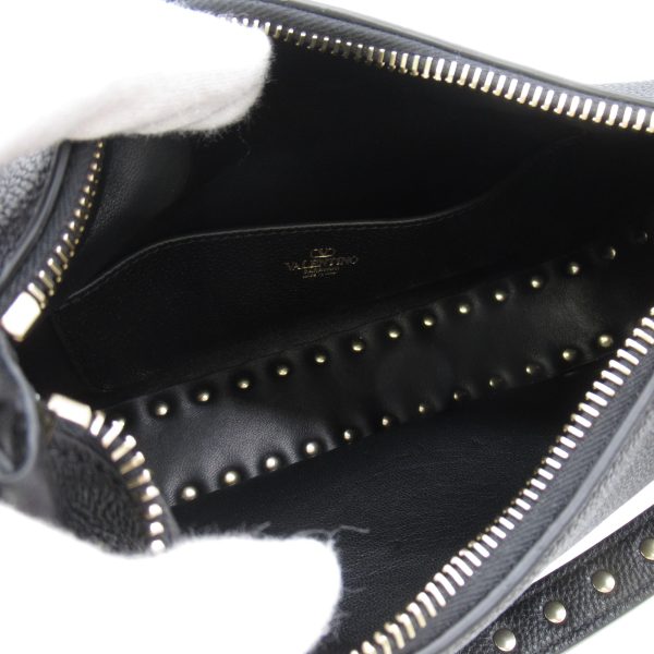 5 Valentino Shoulder Bag Leather Black