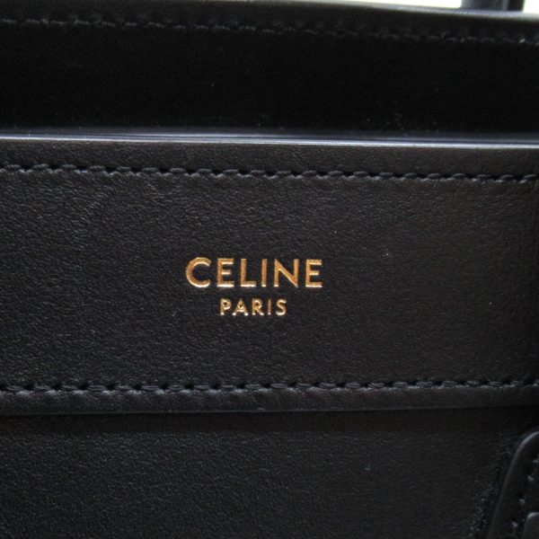 5 Celine Luggage Nano Shopper Shoulder Bag Calf Black