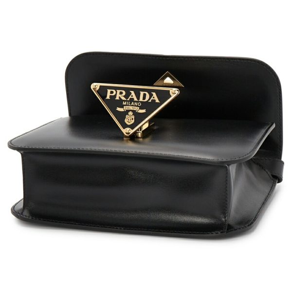 5 Prada Triangle Logo Shoulder Bag Black