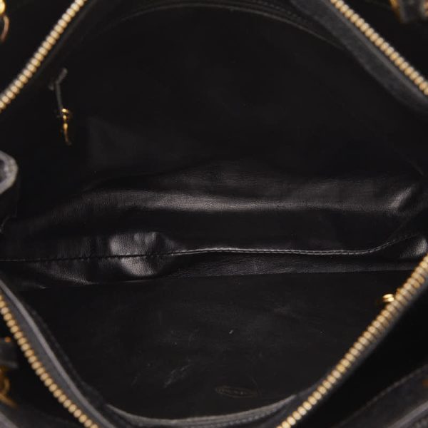 5 Chanel Cocomark Single Flap Chain Tote Bag Caviar Skin Black