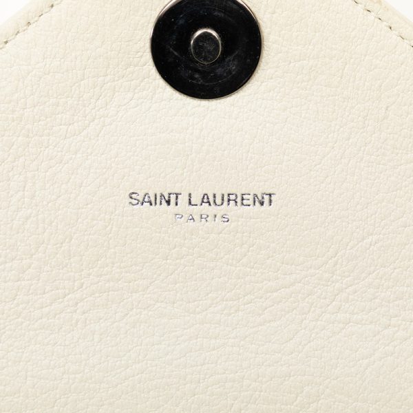 5 Saint Laurent Satchel Handbag Shoulder Bag 2way White