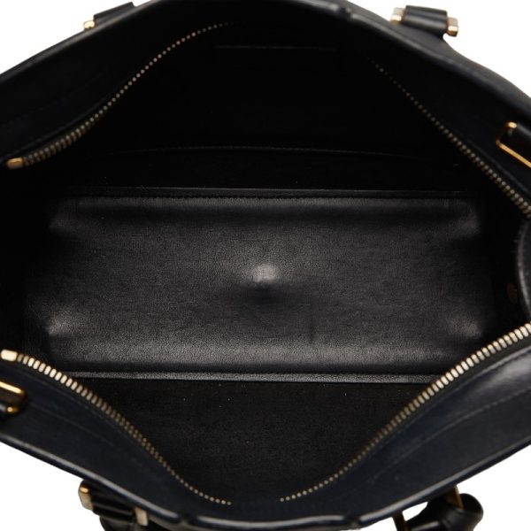 5 Saint Laurent Handbag Shoulder Bag Leather Black