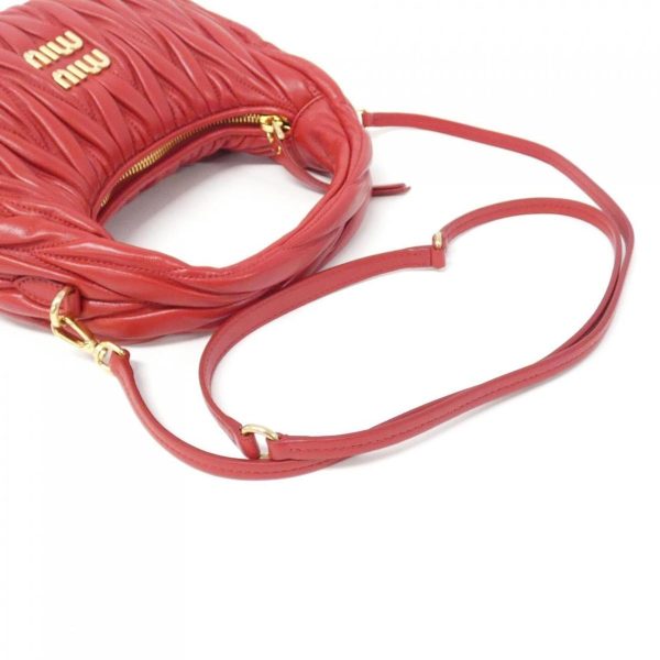 5 Miu Miu Storage Bag Matelasse Rosso