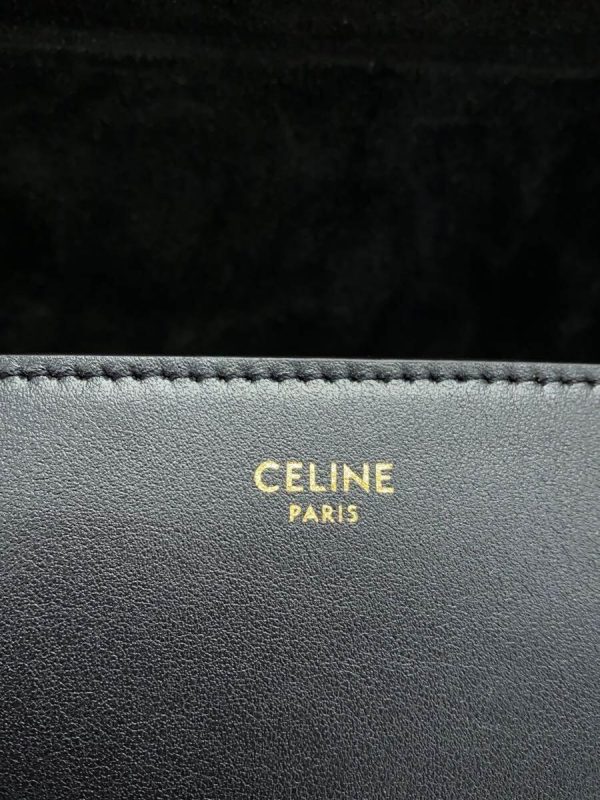 5 Celine Folco Cuir Triomphe Shoulder Bag Black