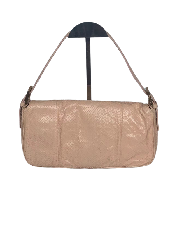 Baguette Fendi baguette nude pink python leather shoulder bag