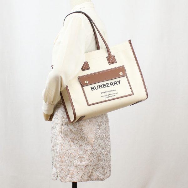 6 Burberry Tote Bag White