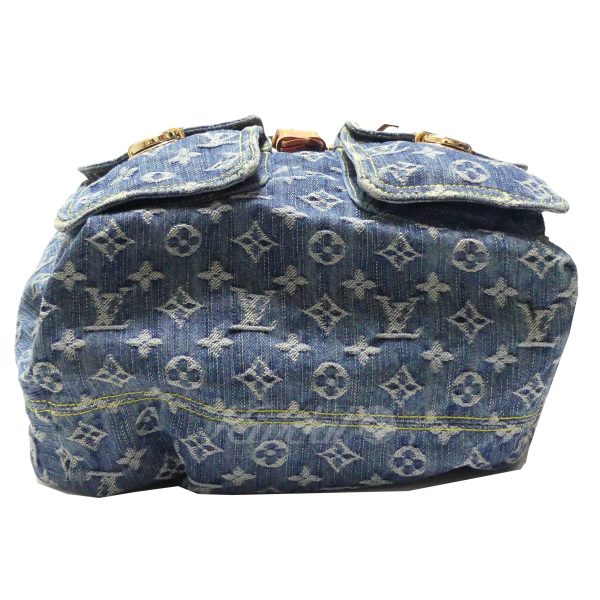 6 Louis Vuitton Monogram Denim GM Rucksack Backpack Blue