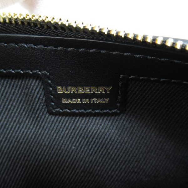 6 Burberry Olympia Pouch Handle Bag Cotton BlackBeige