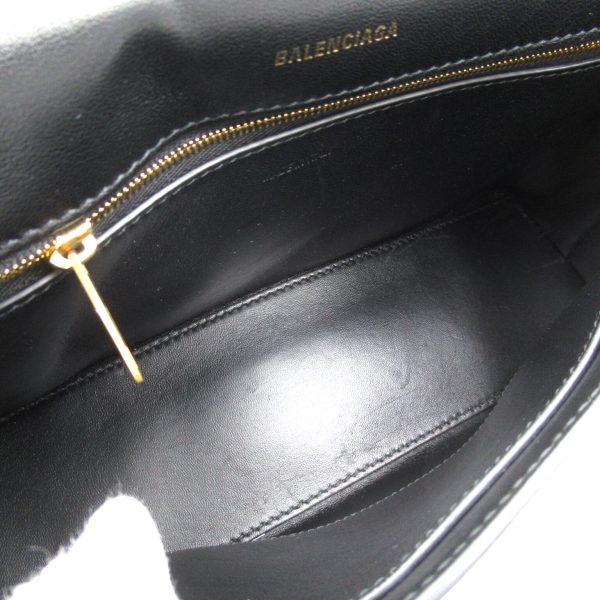 6 Balenciaga Shoulder Bag Leather Black