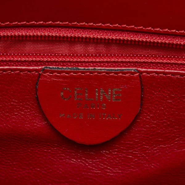 6 Celine Handbag Leather Red