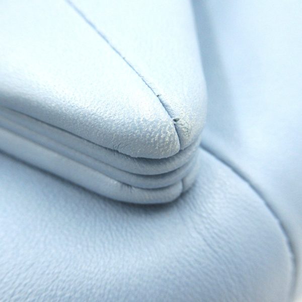 7 Bottega Veneta Shoulder Bag Clutch Bag Lambskin Blue