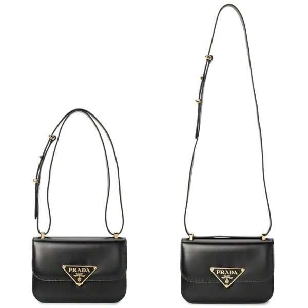 7 Prada Triangle Logo Shoulder Bag Black