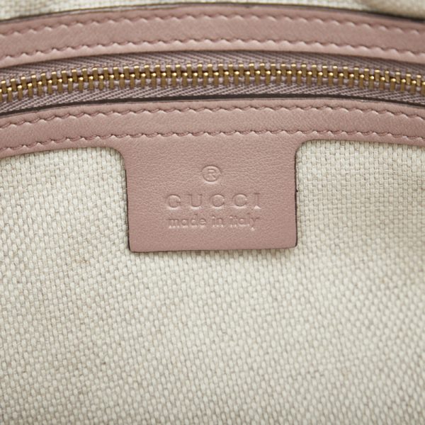 7 Gucci Chain Shoulder Bag Leather Pink Gold