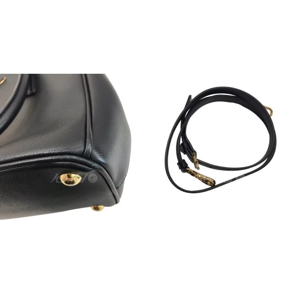 8001000745689 3 Prada Galleria Saffiano Leather Medium Bag Black