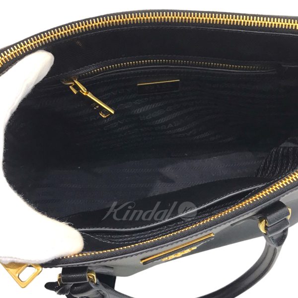 8001000745689 6 Prada Galleria Saffiano Leather Medium Bag Black