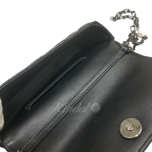 8004000996921 8 Christian Dior Lady Dior Chain Phone Pouch Lambskin Black