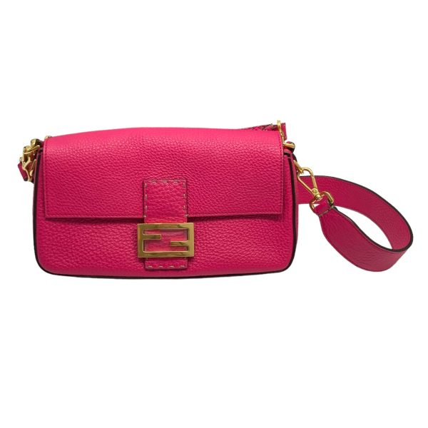 8004001025798 1 Fendi Baguette Pink Leather Mini Shoulder Bag