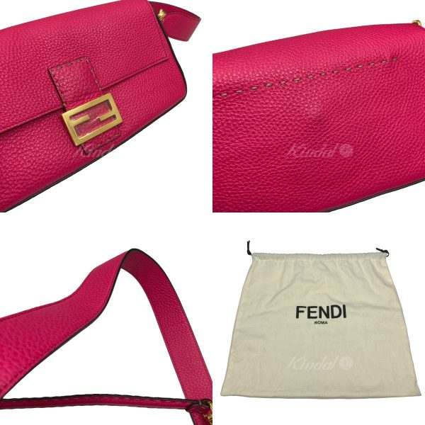 8004001025798 3 Fendi Baguette Pink Leather Mini Shoulder Bag