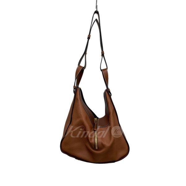 8009001268640 4 Loewe Hammock Leather Shoulder Bag Brown