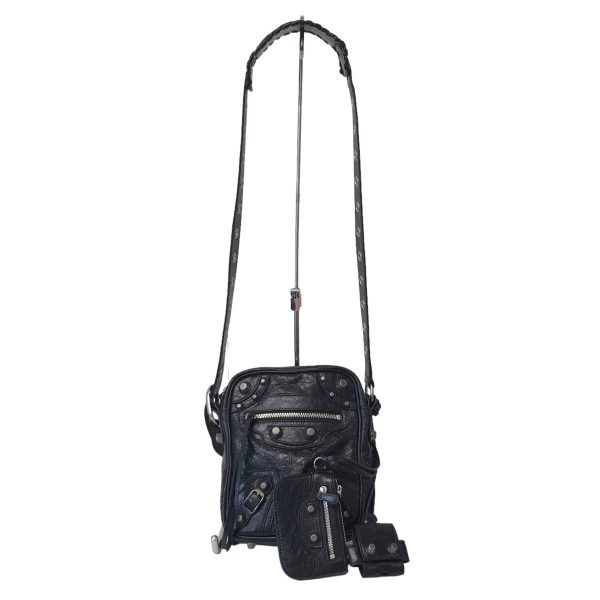 8020000833042 1 Balenciaga Le Cagole M Crossbody Shoulder Bag Black