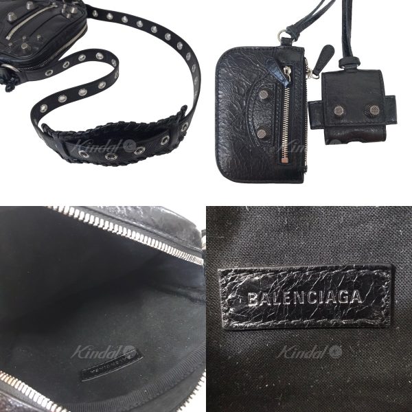 8020000833042 3 Balenciaga Le Cagole M Crossbody Shoulder Bag Black