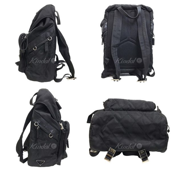 8042000351777 2 Prada Leather Switching Black Backpack
