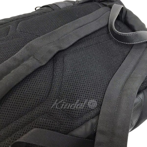 8042000351777 9 Prada Leather Switching Black Backpack