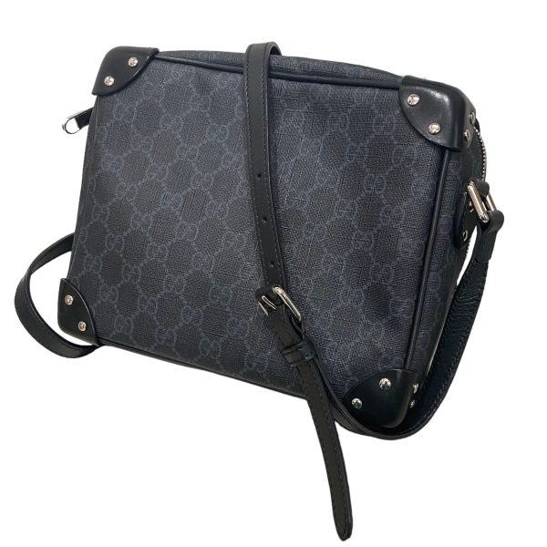 8045000730320 1 Gucci GG Embossed Shoulder Bag Black