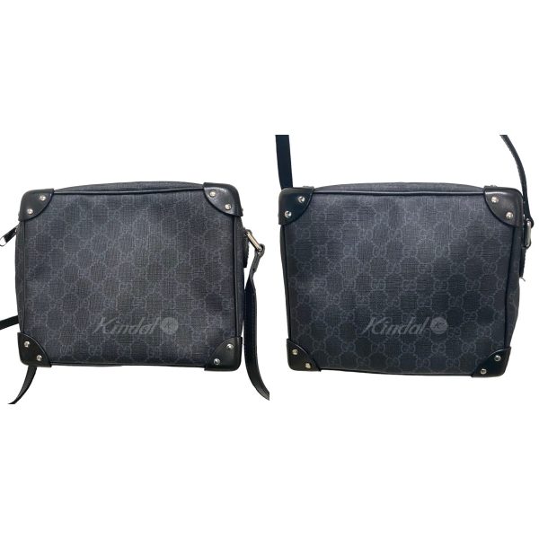 8045000730320 2 Gucci GG Embossed Shoulder Bag Black