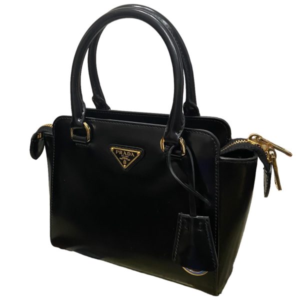 8045000796661 1 Prada Triangular Plate Handbag Shoulder Bag Black