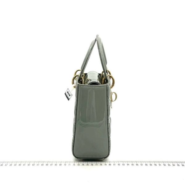 8F636D8D 50AC 4571 BF20 61DCB53710DB 1 201 a Lady Dior Small Grey Patent Leather with Strap