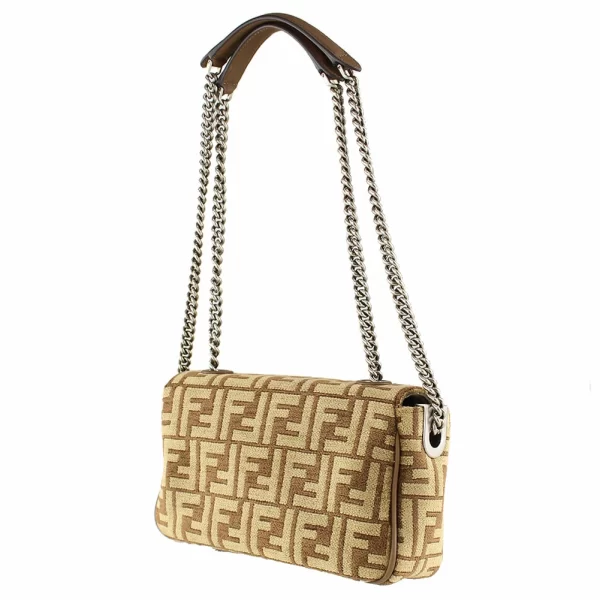 8br793alg7 f1hzs4 Fendi Baguette Monogram Jacquard Midi Shoulder Bag