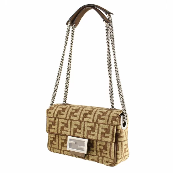 9 Fendi Baguette Monogram Jacquard Midi Shoulder Bag