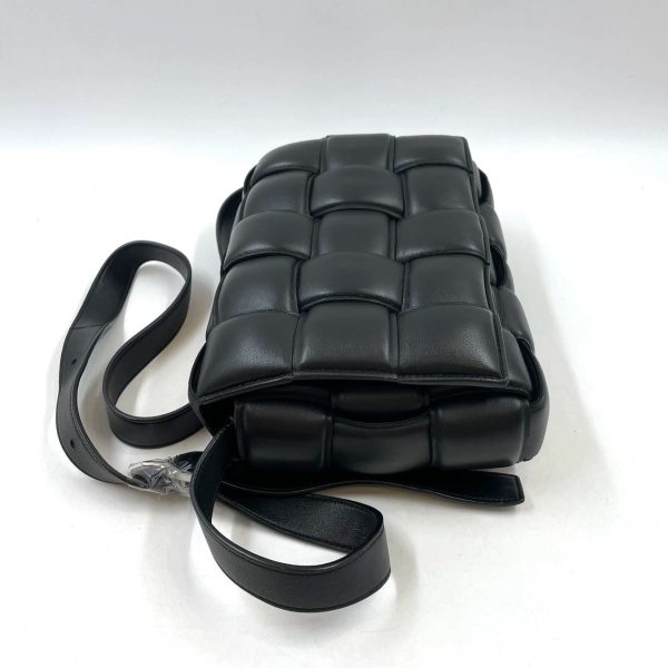 Leather Bottega Veneta Padded Cassette Black Leather