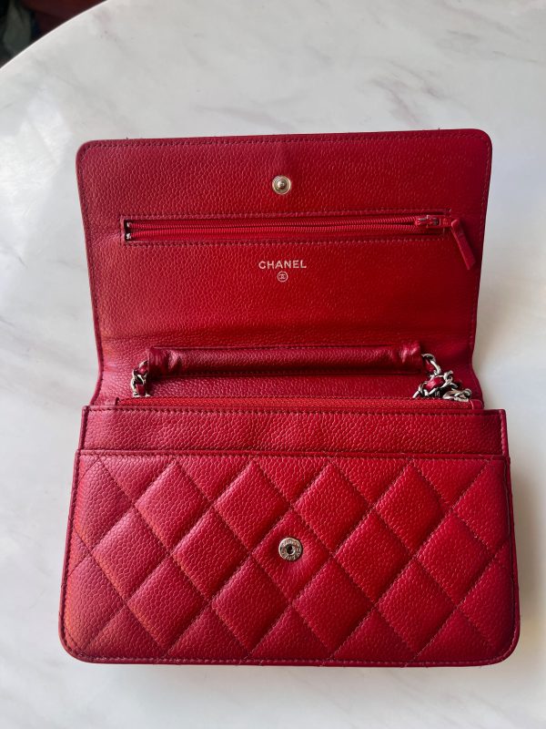 IMG 0251 Chanel Wallet on Chain Classic Flap Red Caviar Leather