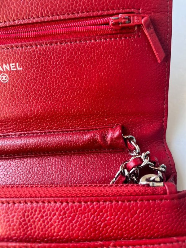 IMG 0253 Chanel Wallet on Chain Classic Flap Red Caviar Leather