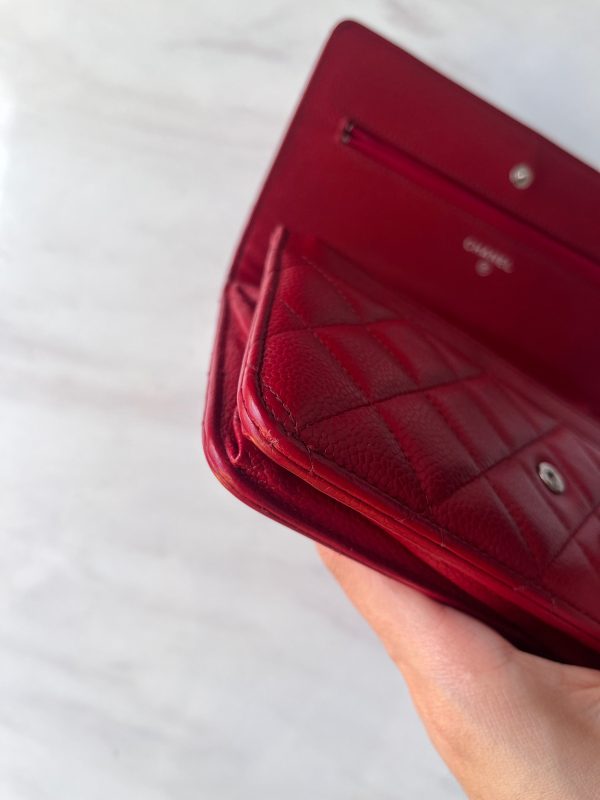 IMG 0256 Chanel Wallet on Chain Classic Flap Red Caviar Leather