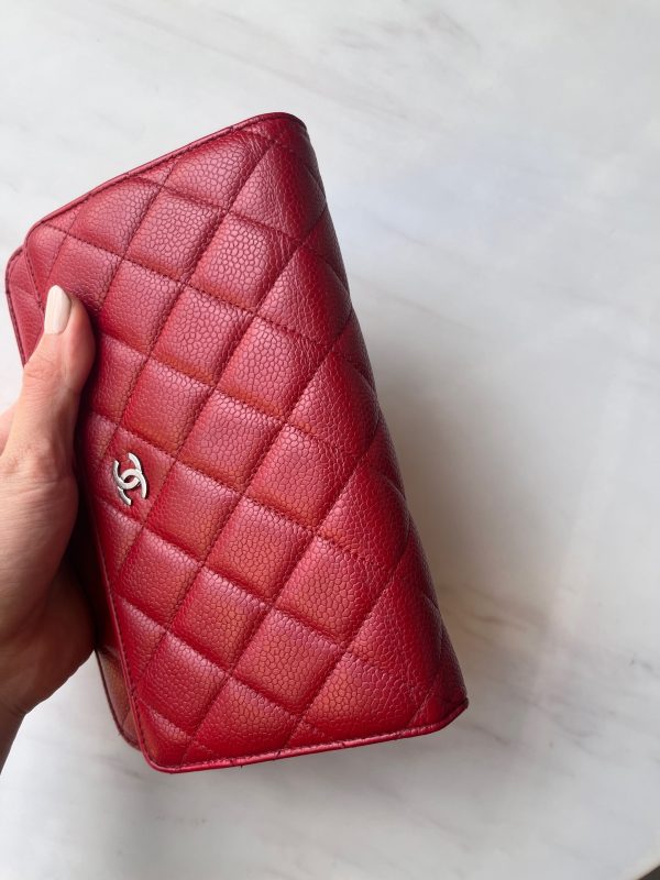 IMG 0260 Chanel Wallet on Chain Classic Flap Red Caviar Leather