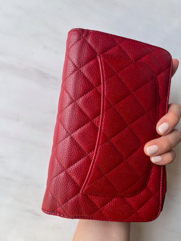 IMG 0261 Chanel Wallet on Chain Classic Flap Red Caviar Leather