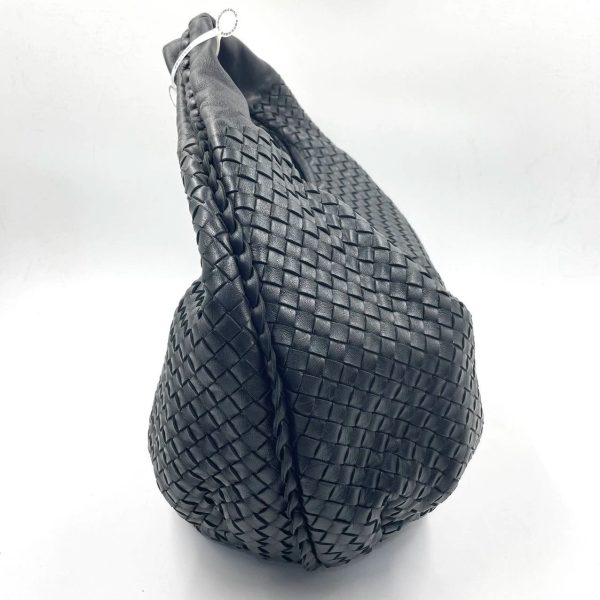 IMG 0386 Bottega Veneta Black Belly Hobo Intrecciato Nappa Leather Handbag Large