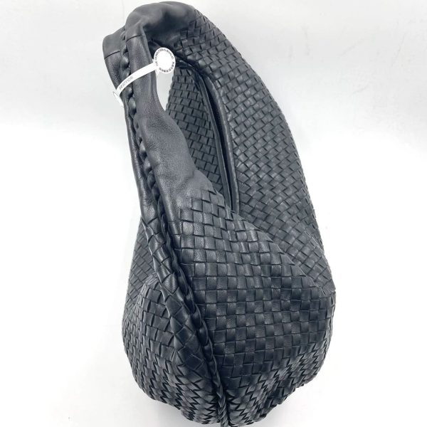 IMG 0387 Bottega Veneta Black Belly Hobo Intrecciato Nappa Leather Handbag Large