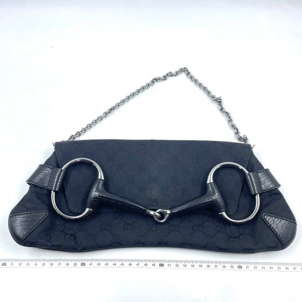 Gucci Gucci Horsebit 1955 Cloth Black Monogram Shoulder bag