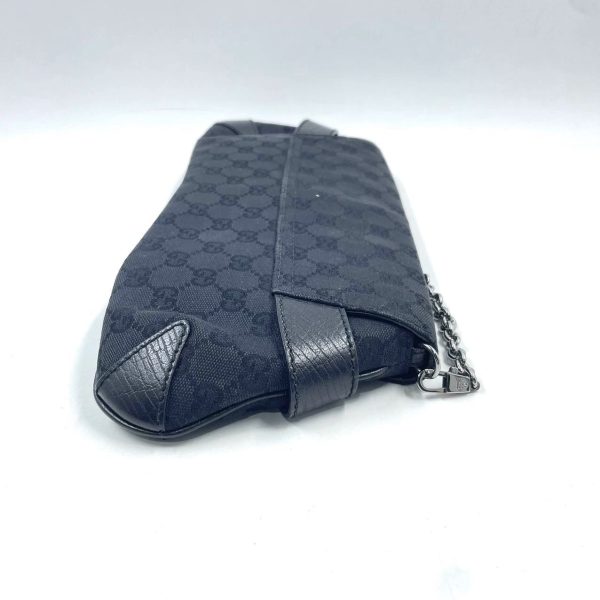 Black Gucci Horsebit 1955 Cloth Black Monogram Shoulder bag