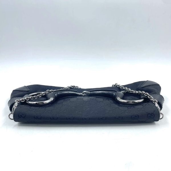 IMG 0729 Gucci Horsebit 1955 Cloth Black Monogram Shoulder bag