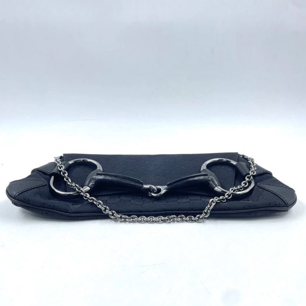 IMG 0730 Gucci Horsebit 1955 Cloth Black Monogram Shoulder bag