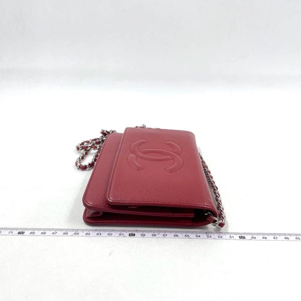 IMG 0765 Chanel Wallet on Chain WOC Double CC Red Caviar Leather