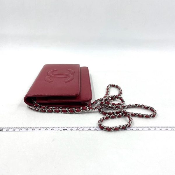 IMG 0767 Chanel Wallet on Chain WOC Double CC Red Caviar Leather